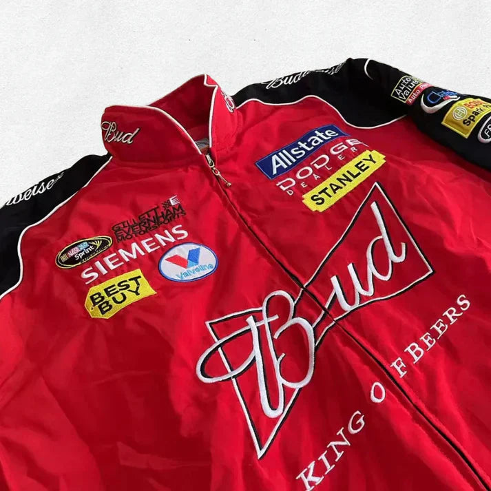 Giacca Racing Budweiser Rossa – Vintage Edition